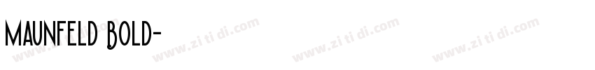 Maunfeld Bold字体转换